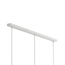 Lámpara colgante Lindby Aralena, blanca, 3 luces, longitud 92 cm