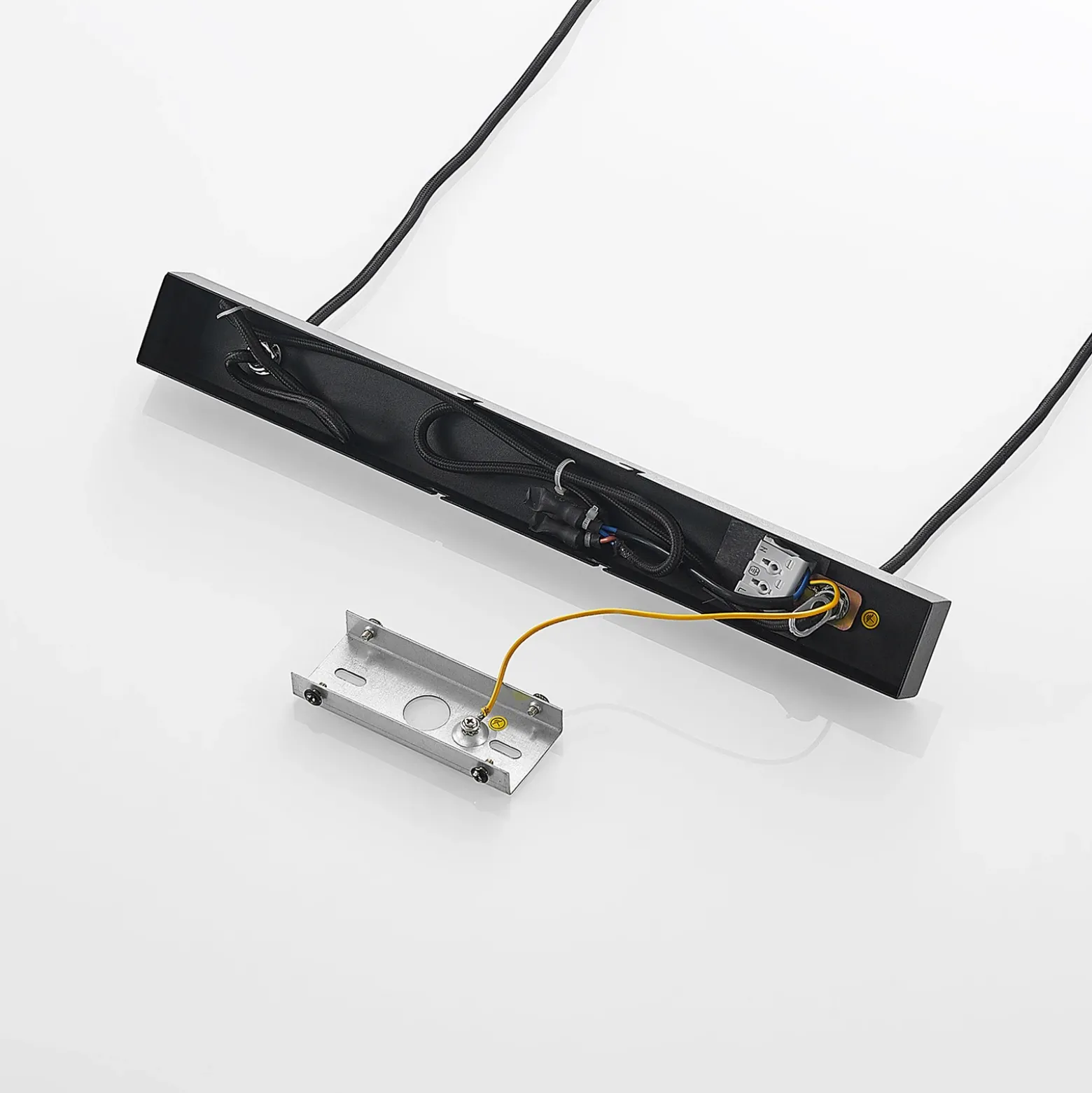 Lámpara colgante Lindby Baliko, negra, 116 cm, 5 luces, GU10