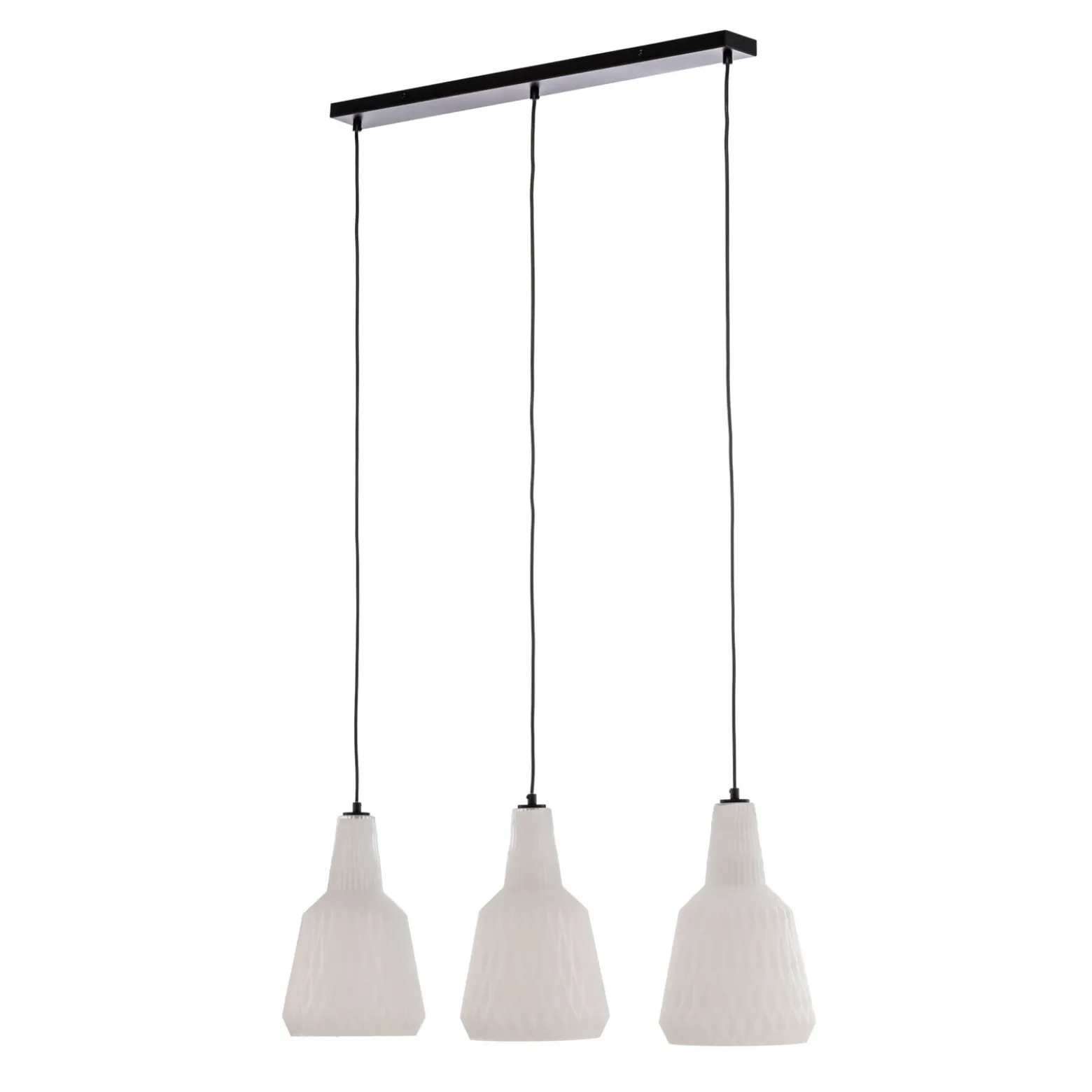Lámpara colgante Lindby Belarion, opal, 3 luces, cristal, Ø 23 cm