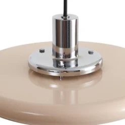Lámpara colgante Lindby Branford, estilo retro, Ø 35 cm, beige, metal
