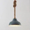 Lámpara colgante Lindby Chaby, Ø 29 cm, 1 luz, metal, cuerda