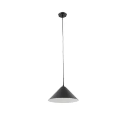 Lámpara colgante Lindby Clarine, negro/blanco, Ø 32 cm, metal