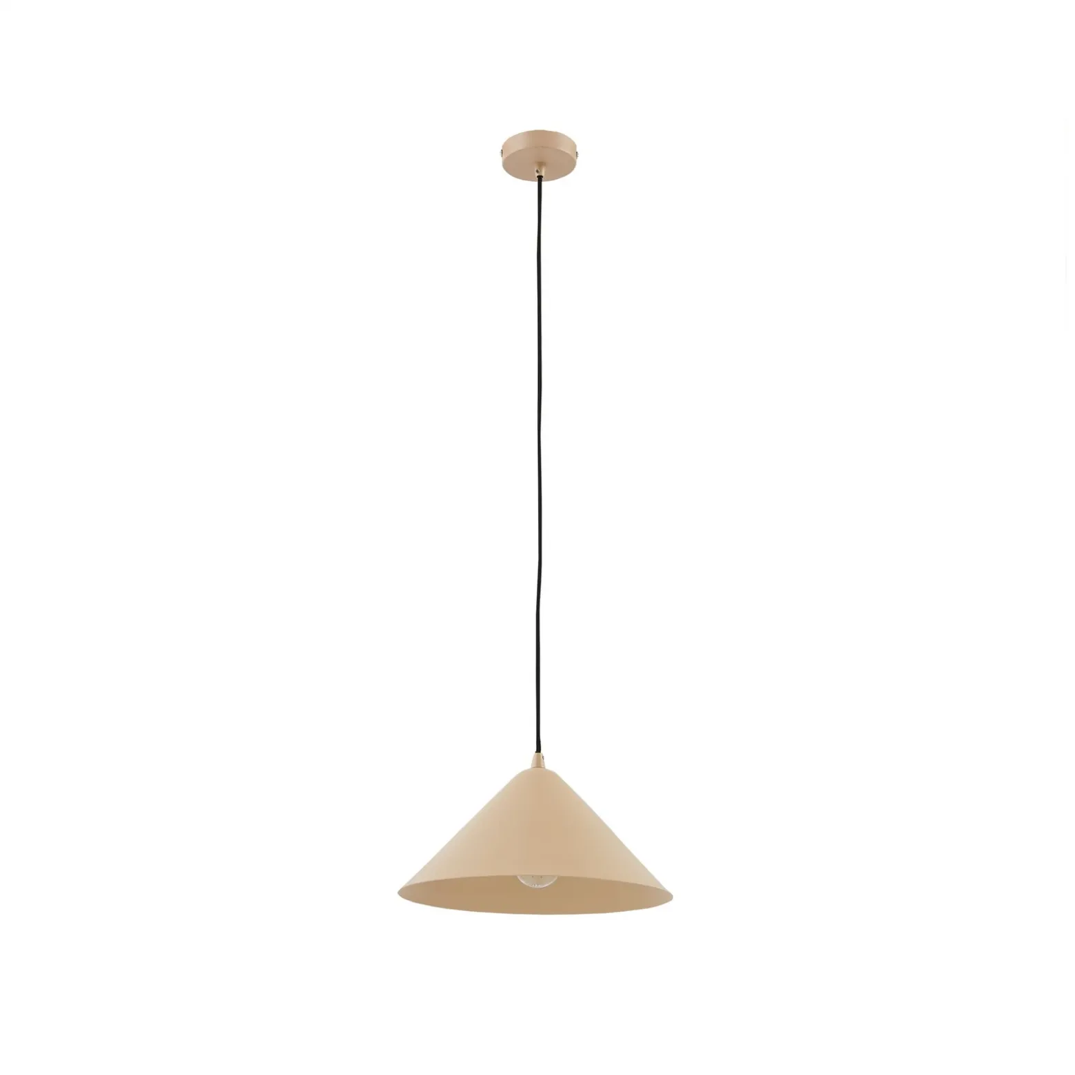 Lámpara colgante Lindby Clarine, beige, Ø 32 cm, metal