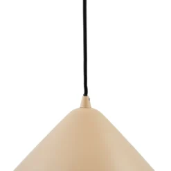 Lámpara colgante Lindby Clarine, beige, Ø 32 cm, metal