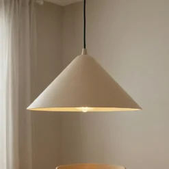 Lámpara colgante Lindby Clarine, beige, Ø 32 cm, metal