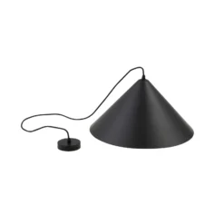 Lámpara colgante Lindby Clarine, blanco/negro, Ø 50 cm, metal