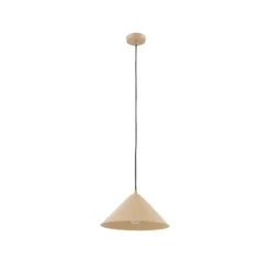 Lámpara colgante Lindby Clarine, beige, Ø 32 cm, metal