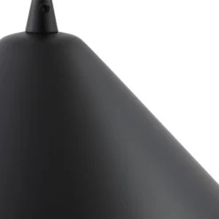 Lámpara colgante Lindby Clarine, blanco/negro, Ø 50 cm, metal