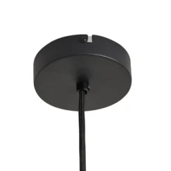 Lámpara colgante Lindby Clarine, nogal, Ø 50 cm, metal