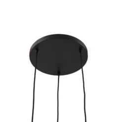 Lámpara colgante Lindby Danika, redonda, Ø 50 cm, negra, metal