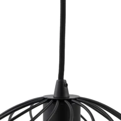 Lámpara colgante Lindby Danika, redonda, Ø 50 cm, negra, metal