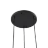 Lámpara colgante Lindby Doroteo, 3 luces, verde/ámbar/gris, cristal