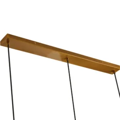 Lámpara colgante Lindby Drakar, Ø 22 cm, 3 luces, ámbar, cristal