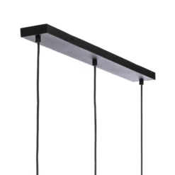 Lámpara colgante Lindby Drakar, 3 luces, azul claro, cristal, Ø 25 cm