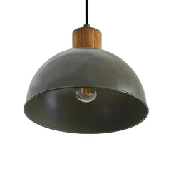 Lámpara colgante Lindby Durbis, 149 cm, negra, 5 luces, madera
