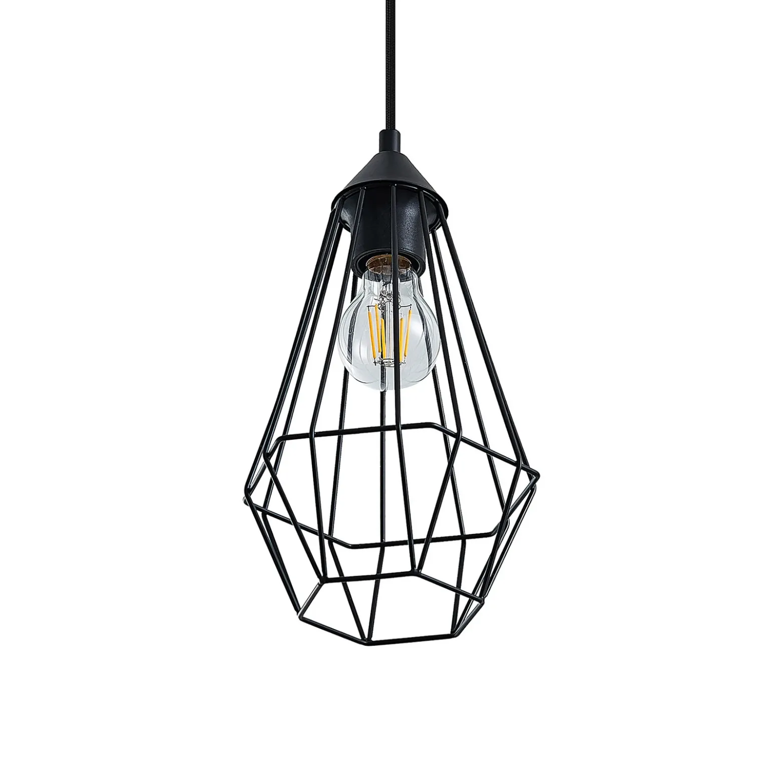 Lámpara colgante Lindby Eldarion, 90 cm, 3 luces, madera, E27