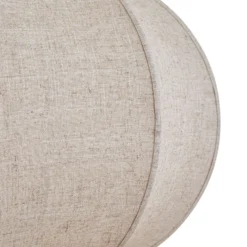 Lámpara colgante Lindby Elfie, Ø 47 cm, beige, lino, E27