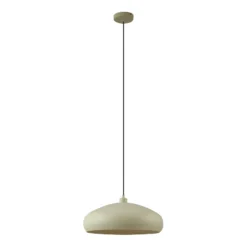 Lámpara colgante Lindby Elover, verde claro, Ø 45 cm, hierro