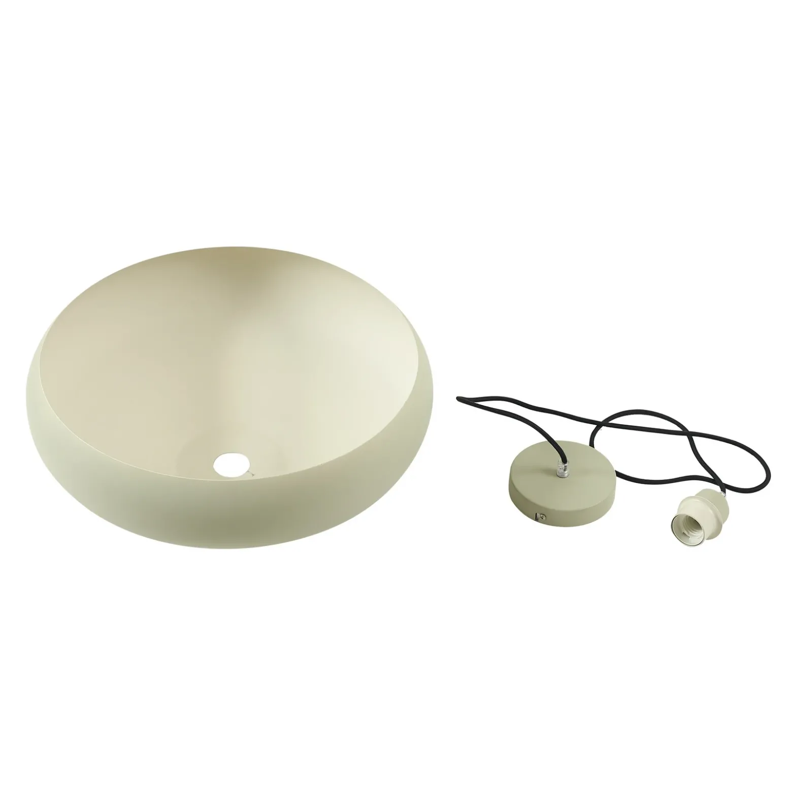 Lámpara colgante Lindby Elover, verde claro, Ø 45 cm, hierro
