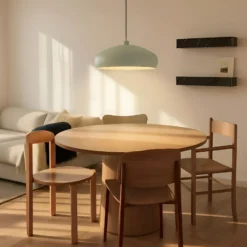 Lámpara colgante Lindby Elover, verde claro, Ø 45 cm, hierro
