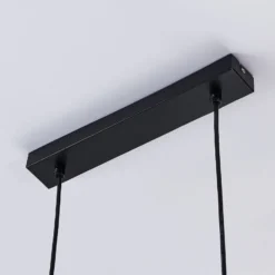 Lámpara colgante Lindby Emily, 72 cm, negra, 3 luces, metal
