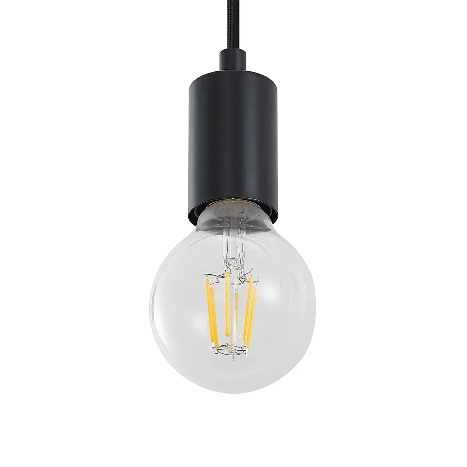 Lámpara colgante Lindby Ferris, 4 luces, 90 cm, madera, E27