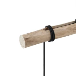 Lámpara colgante Lindby Ferris, 4 luces, 90 cm, madera, E27