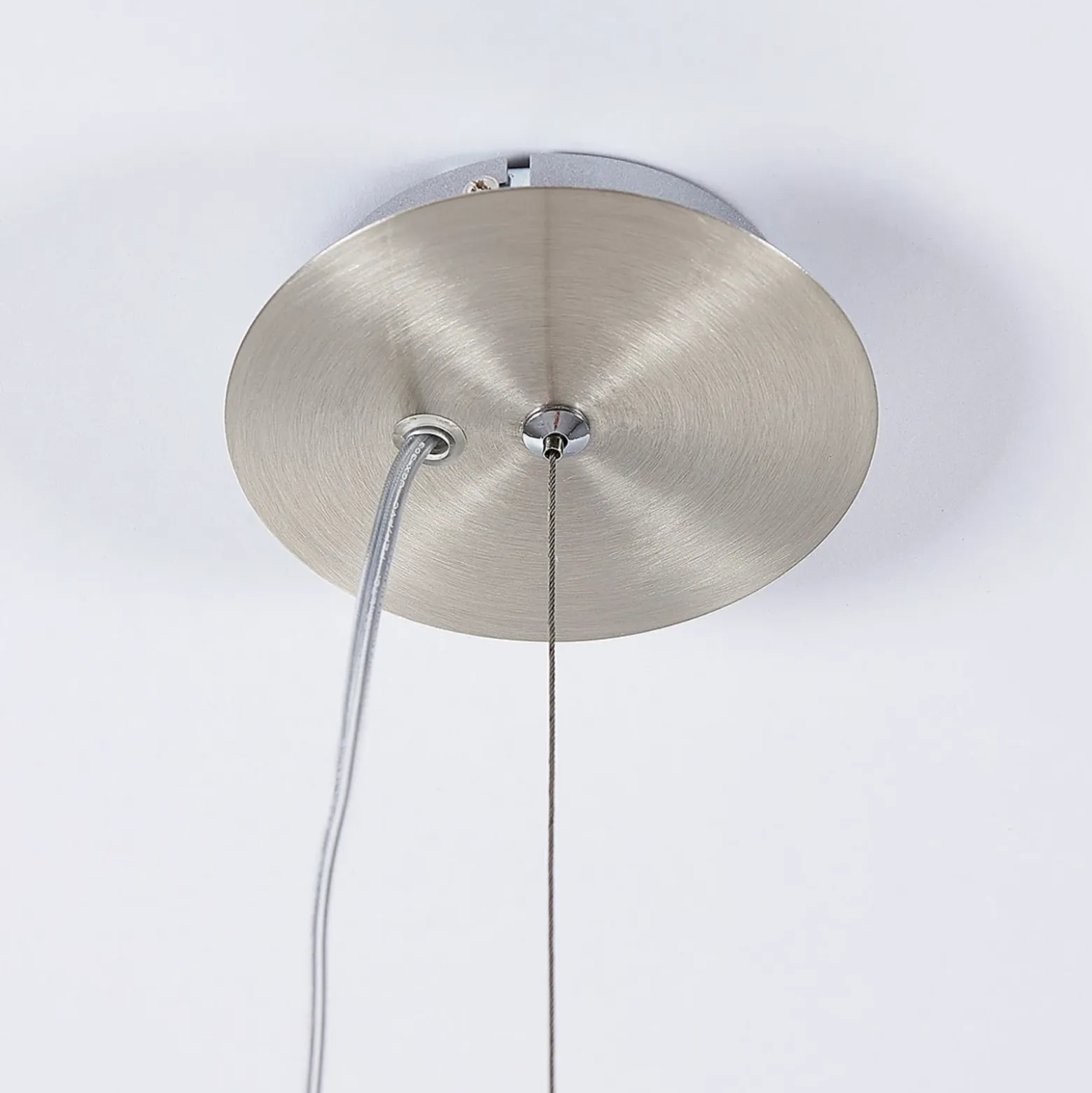Lámpara colgante Lindby Ginevra, Ø 38 cm, blanca, cristal, E27