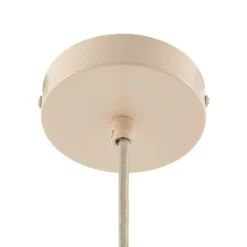 Lámpara colgante Lindby Hattie, portalámpara E27, beige, Ø 5 cm