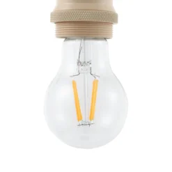 Lámpara colgante Lindby Hattie, portalámpara E27, beige, Ø 5 cm