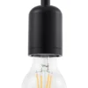 Lámpara colgante Lindby Hattie, portalámpara E27, negro, Ø 4,7 cm