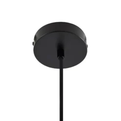 Lámpara colgante Lindby Hattie, portalámpara E27, negro, Ø 4,7 cm