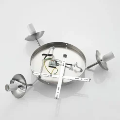 Lámpara colgante Lindby Heleska, blanca, cristal, 3 luces, Ø 47cm