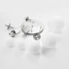 Lámpara colgante Lindby Heleska, blanca, de cristal, 5 luces, Ø 50 cm