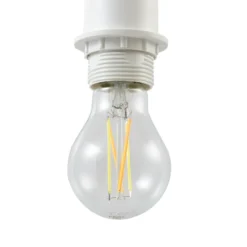Lámpara colgante Lindby Helin, blanca, Ø 30 cm, tela