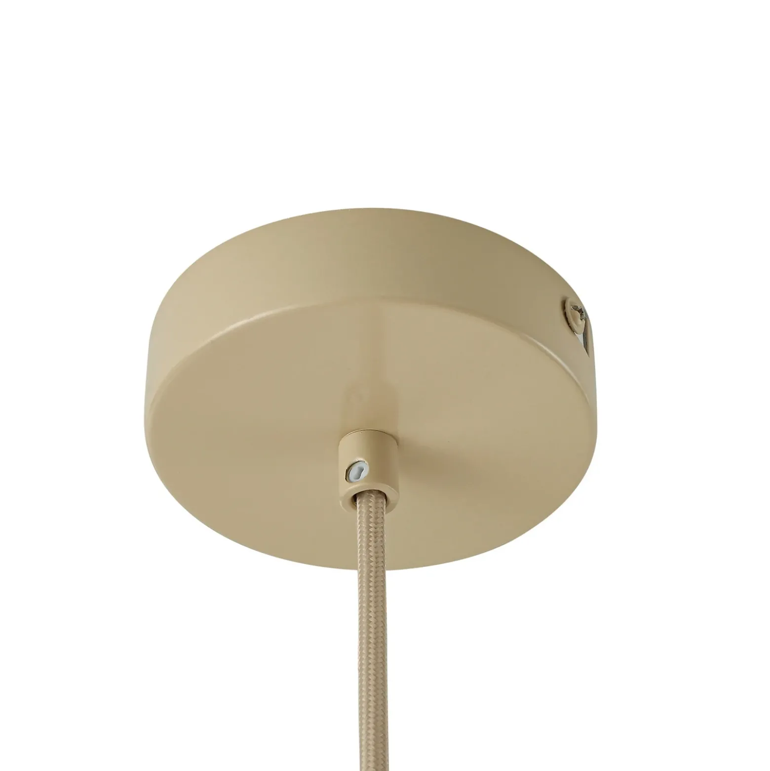 Lámpara colgante Lindby Helin, beige, Ø 70 cm, textil, 3 x E27
