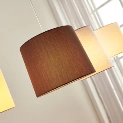 Lámpara colgante Lindby Hermina, multicolor, 5 luces, tejido, E27