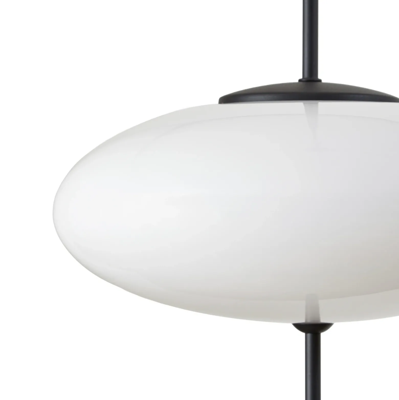 Lámpara colgante Lindby Hikari, Ø 30 cm, blanca, cristal, E14