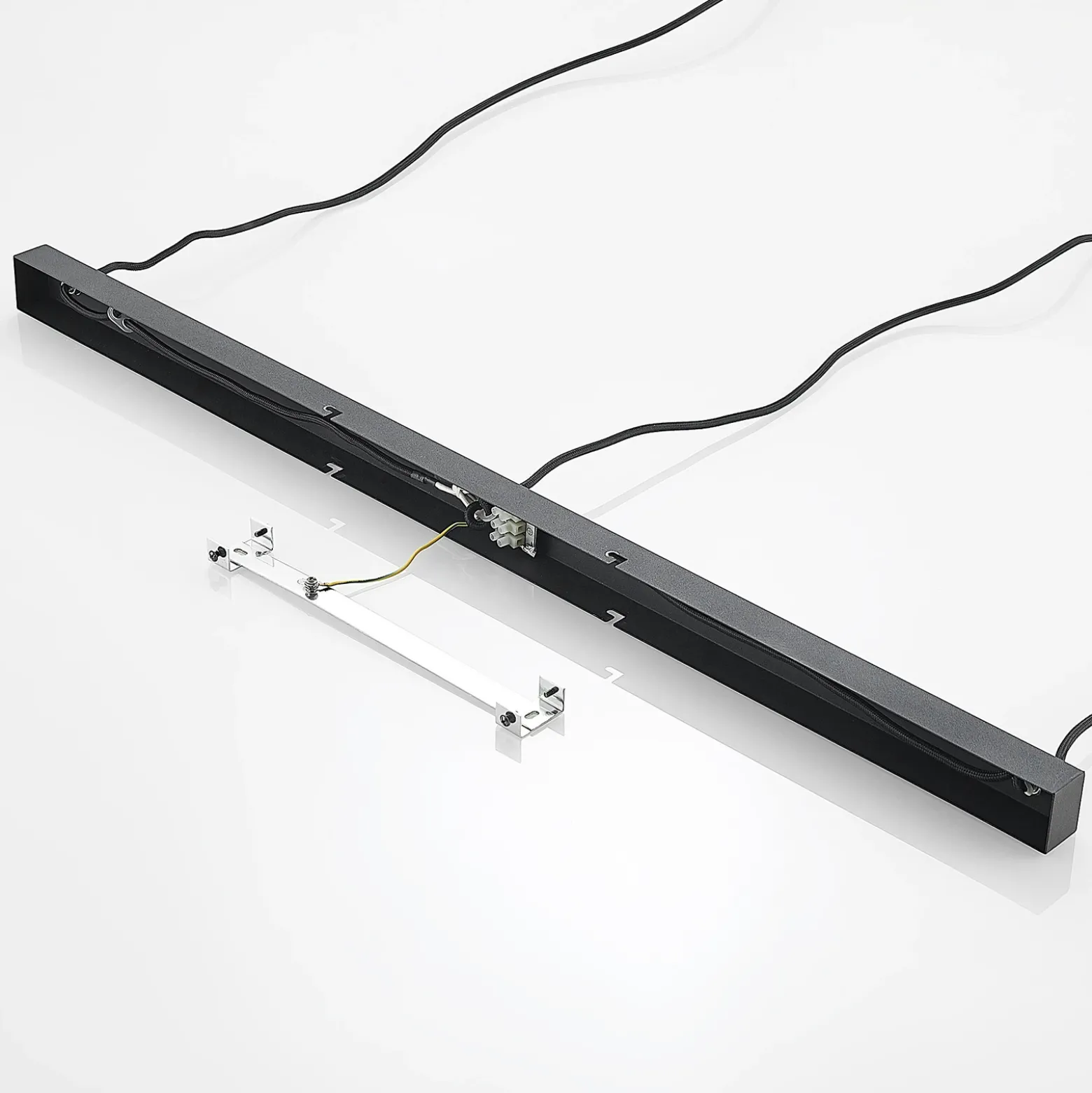 Lámpara colgante Lindby Hiwana, gris humo, cristal, 3 luces