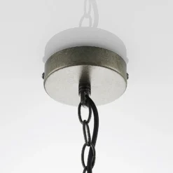 Lámpara colgante Lindby Holgar, verde, madera, metal, Ø 45 cm, E27