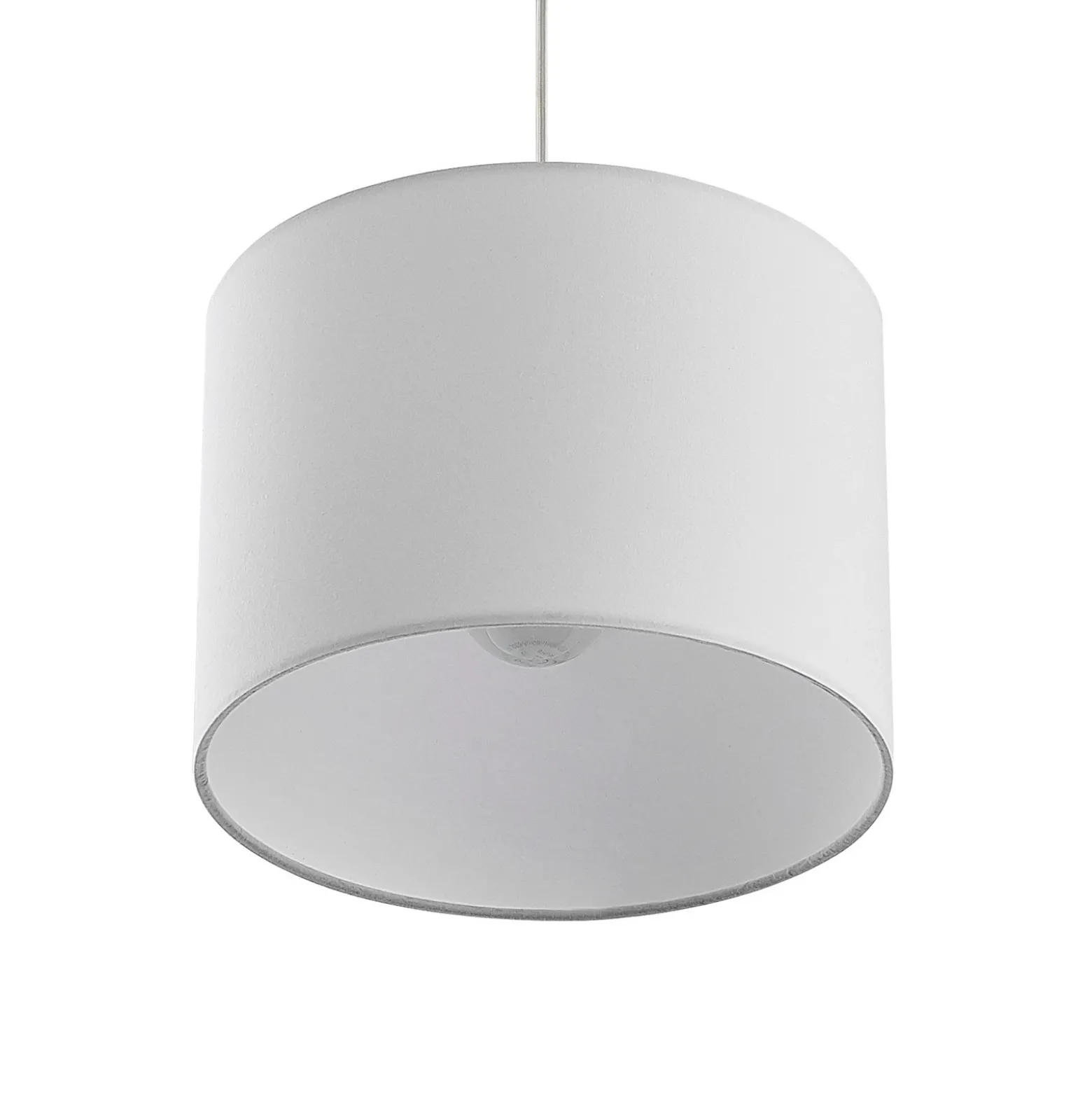 Lámpara colgante Lindby Imarin, 3 luces, blanca, textil, 100cm