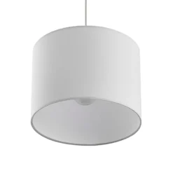 Lámpara colgante Lindby Imarin, 3 luces, blanca, textil, 100cm