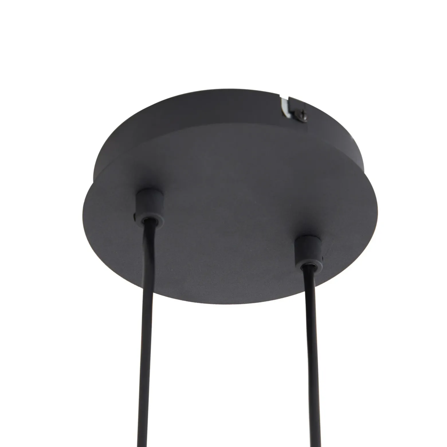 Lámpara colgante Lindby Isamer, gris humo, 130 cm, globo