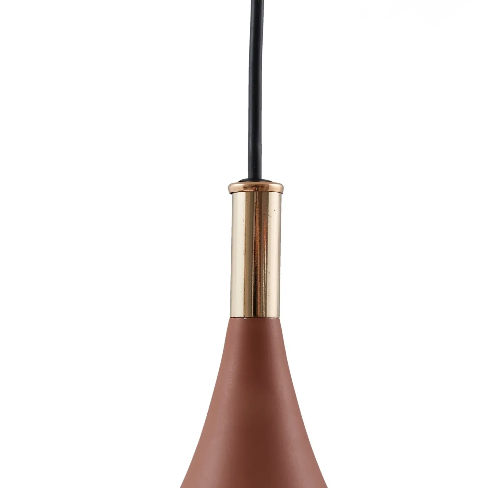 Lámpara colgante Lindby Jarl, marrón, metal, Ø 35 cm, G9