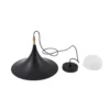 Lámpara colgante Lindby Jarl, negra, metal, Ø 35 cm, G9