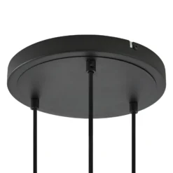 Lámpara colgante Lindby Joffrey, Ø 24 cm, negra, 3 luces, GU10