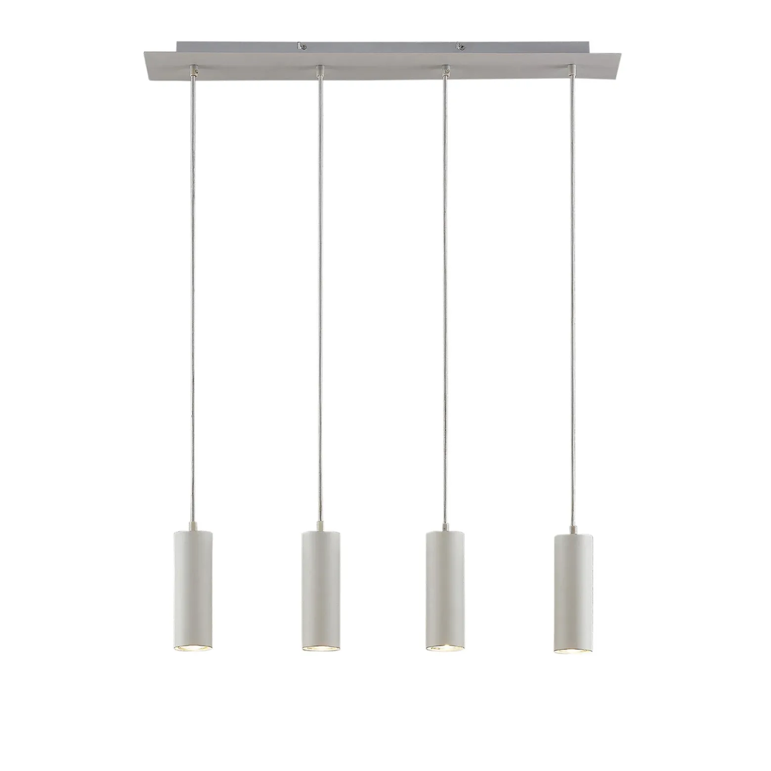 Lámpara colgante Lindby Joffrey, 76 cm, blanca, 4 luces, GU10