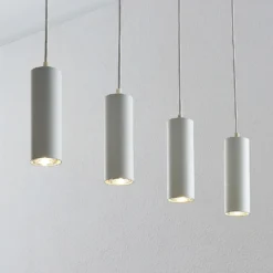 Lámpara colgante Lindby Joffrey, 76 cm, blanca, 4 luces, GU10