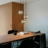Lámpara colgante Lindby Jurian, 32 cm, 3 luces, negro/humo, cristal