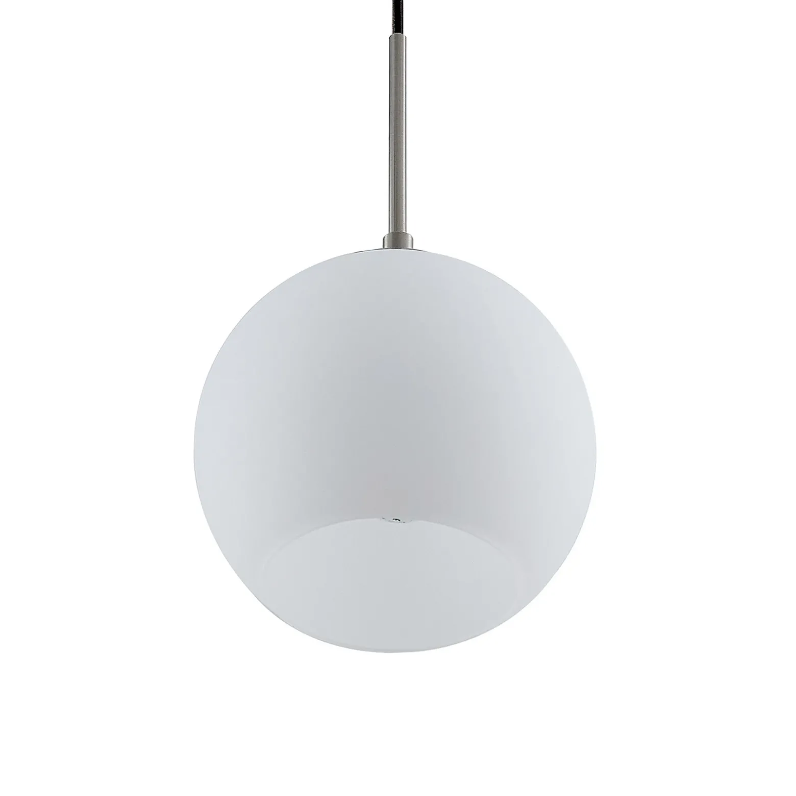 Lámpara colgante Lindby Jurian, Ø 32 cm, 3 luces, níquel/opal, cristal